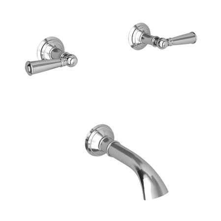 NEWPORT BRASS Tub Faucet, Polished Nickel, Wall 3-2415/15